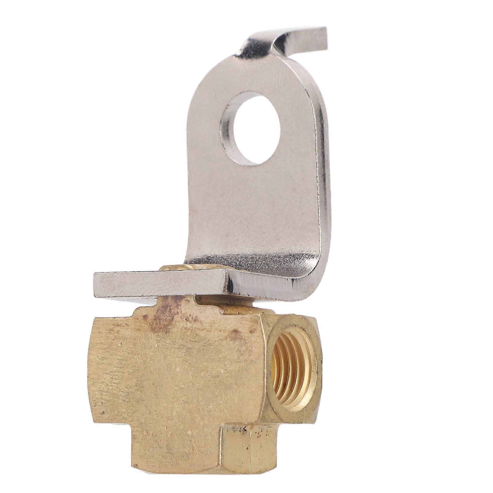 3-Way Brake Line Tee with Mounting Bracket, 3/8 in.-24 Thread, Inverted Flare Fittings for 3/16 in. Tubing