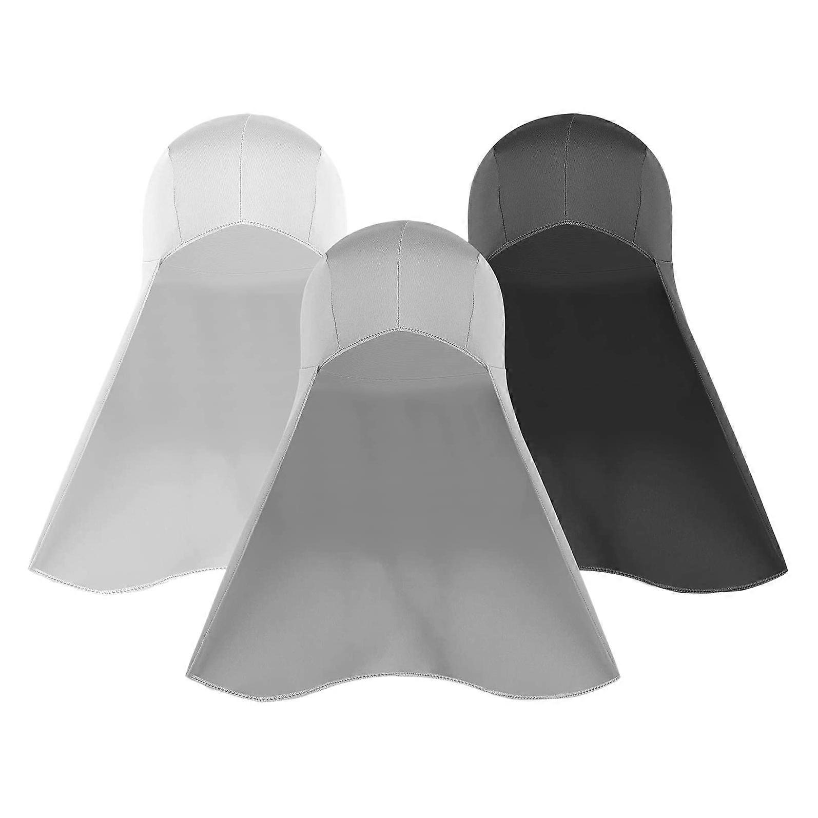 3 Pieces Hard Hat Liner with Neck Flap Cooling Skull Caps Liner Sweat Wicking Cap with Tail Sun Sha