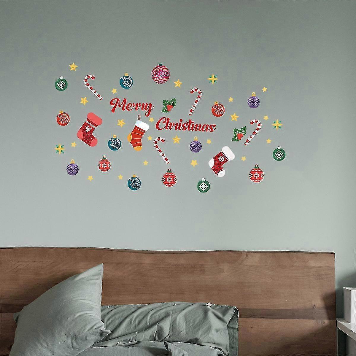 Christmas Decorations Wall Stickers Wall Murals Decals living Room ...