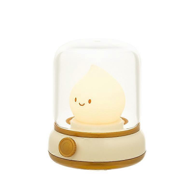 Retro USB Rechargeable Dimmable Night Light for Nursing Sleep, Gentle Glow, Soft Warm White, Portable Design