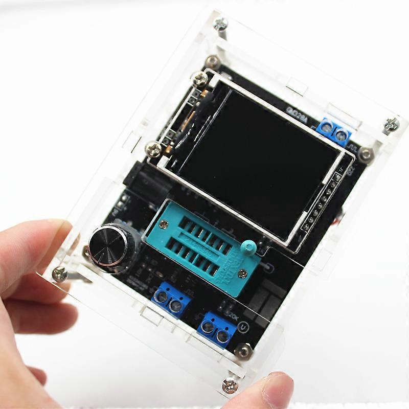 GM328 Multi-use Transistor Tester DIY Kit Diode Capacitance Voltage Meter PWM Square Wave Signal Generator +DIY Acrylic Case