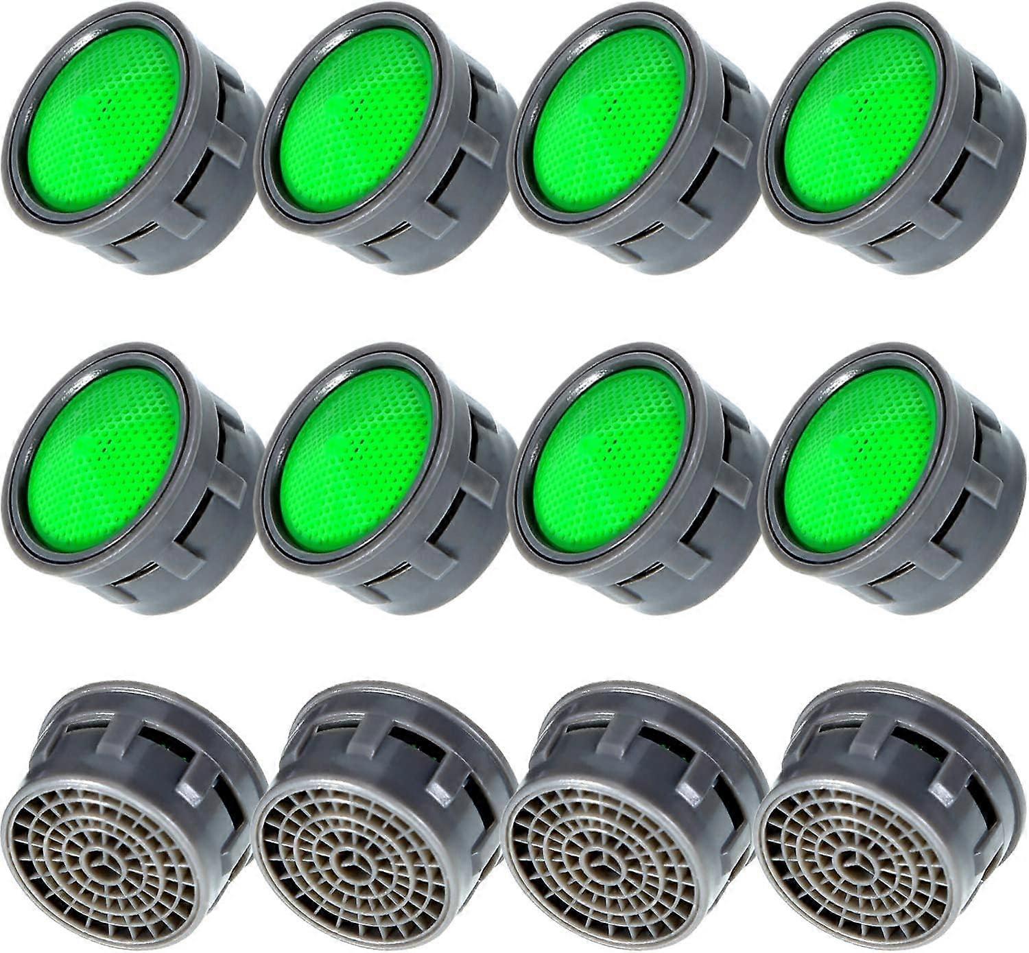 12 Pieces Faucet Aerators Water Faucet Aerators Faucet Flow Restrictor Insert Replacement Parts Aerators for Bathroom or Kitchen