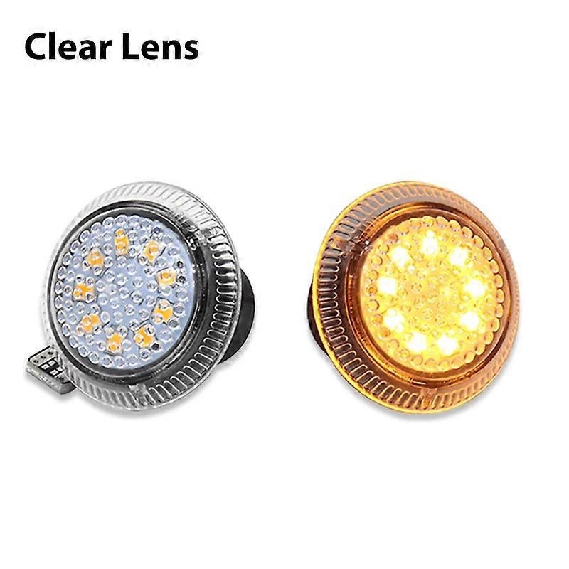 2PCS Smoked / Clear Lens Amber Yellow LED T10 Car Front Bumper Side Marker Turn Signal Lights For Ford Transit Connect 2010-2022