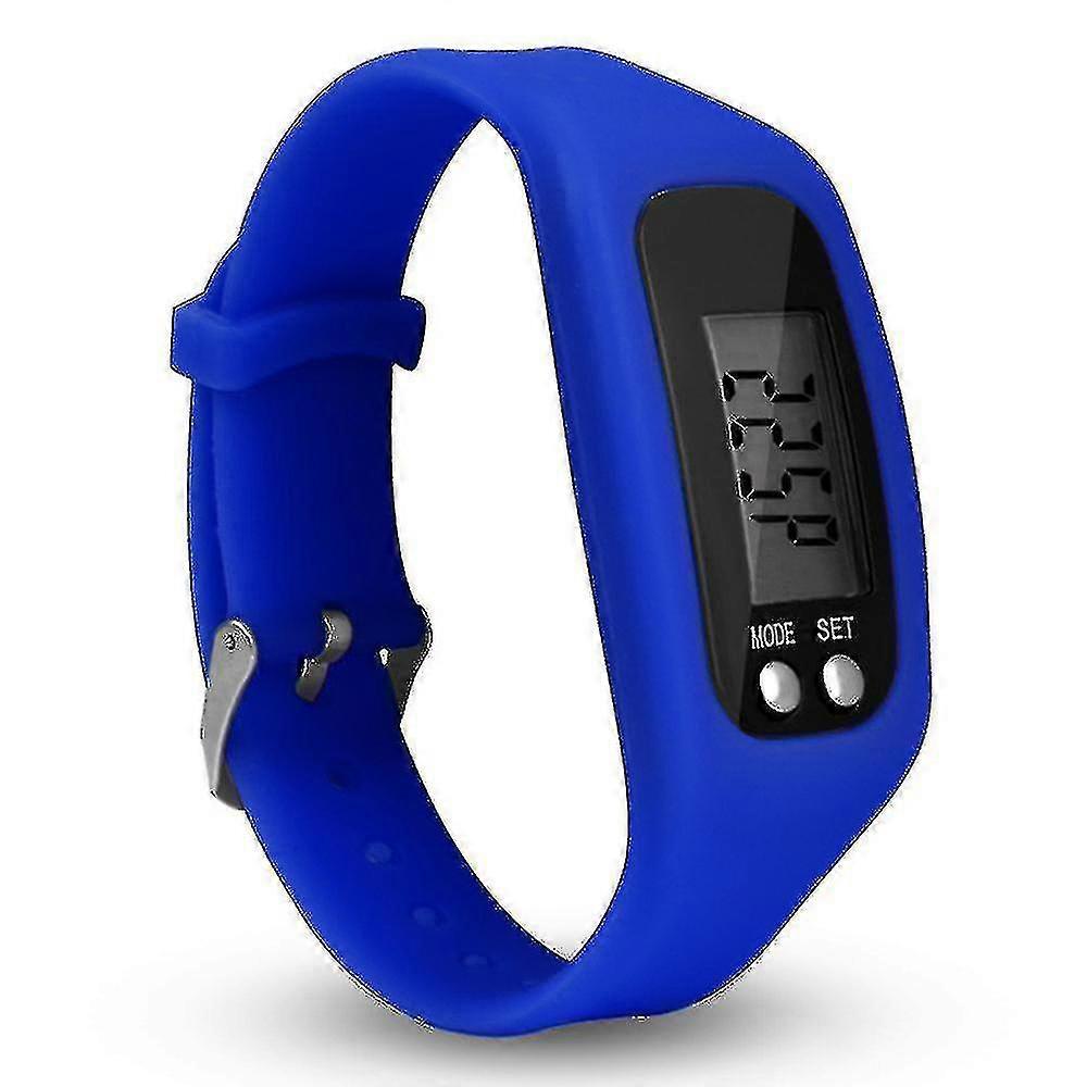Kids Boy Girl Pedometer Watch With Lcd Display Step Counter Walking Fitness Tracker Wrist Band