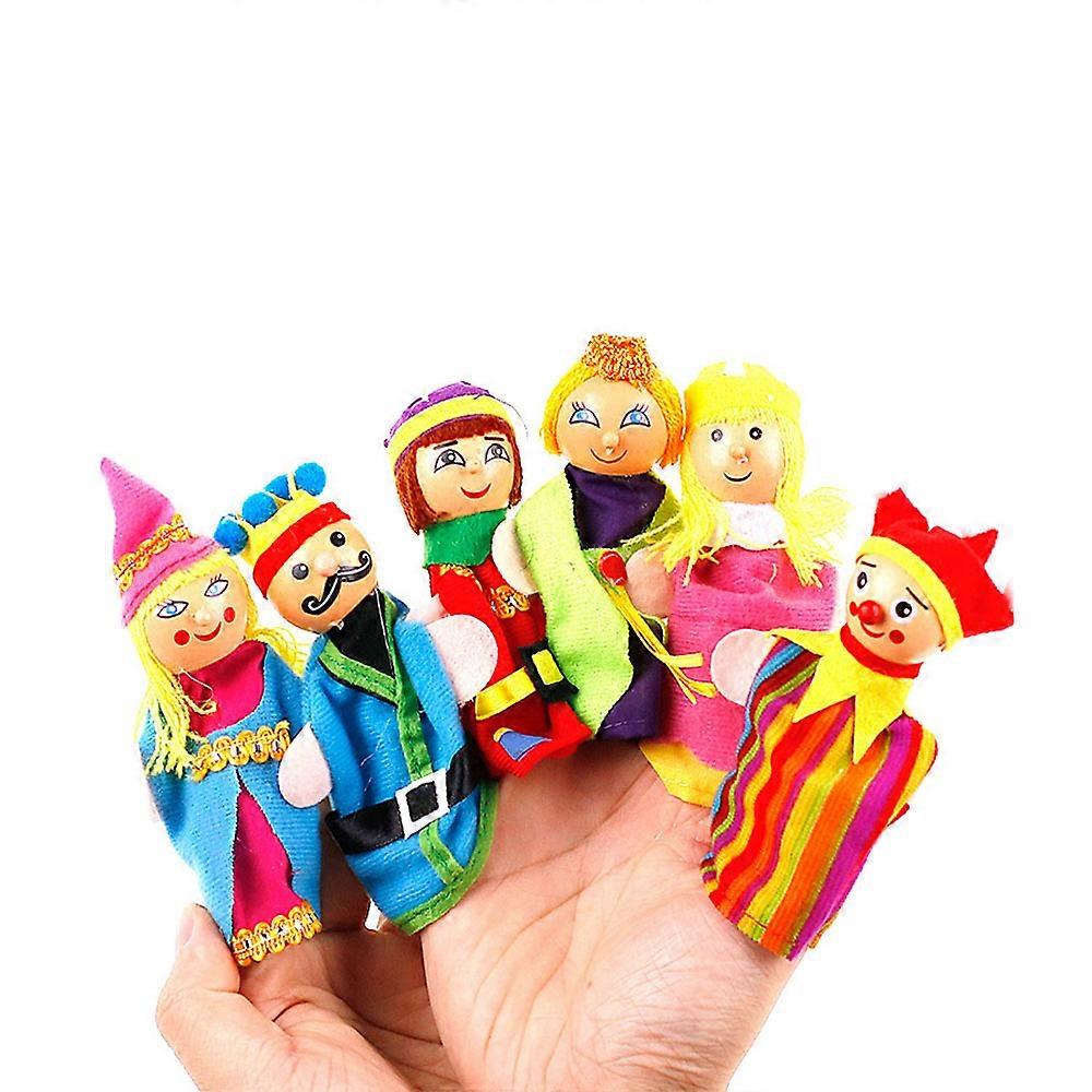 6 Finger Puppets Plush Toy Animal Hand Puppet for Kids Party Birthday Party Bag Fillers Gift N