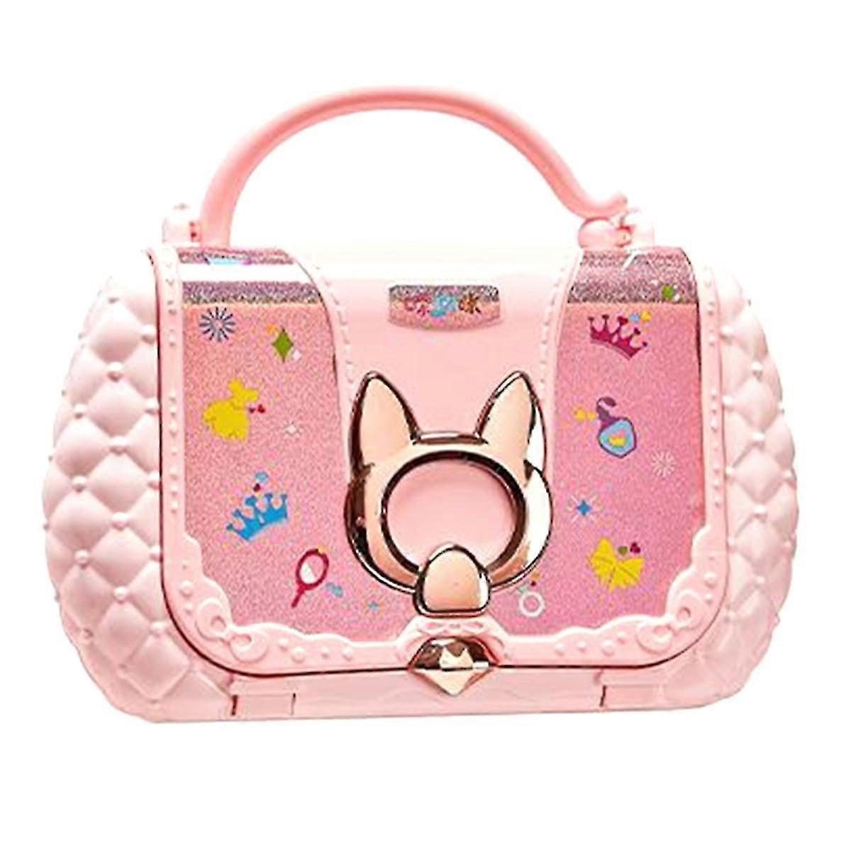 أطفال الجمال ألعاب ماكياج كيت حقيبة صغيرة قابلة للغسل التظاهر اللعب مستحضرات التجميل مجموعة اللعب مع مرآة غير آمنة