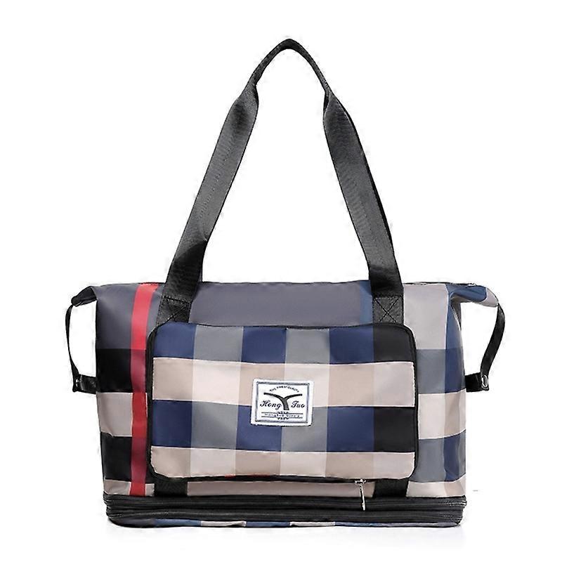 Large Capacity Folding Travel Shoulder bag Lightweight Waterproof Foldable Handbag Wet/Dry Separation Travel Bag Men Gym Bag