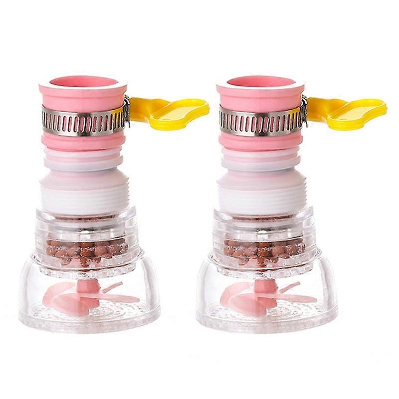 2Pcs Faucet Water Purifier Rotating Anti-splash PP Kitchen Filtering Aid for Rust Adsorbing
