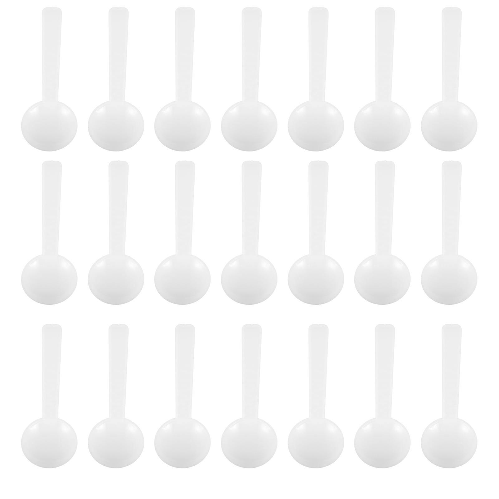 100pcs Disposable Plastic Spoon 1 Gram Plastic Spoon White Plastic Small Spoon