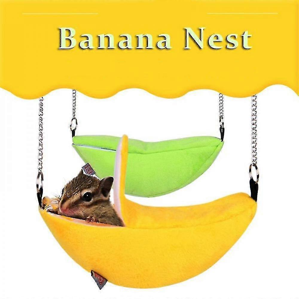 Banana Shape Nest Hamster Warm House Hammock Rat Mouse Living Hanging
