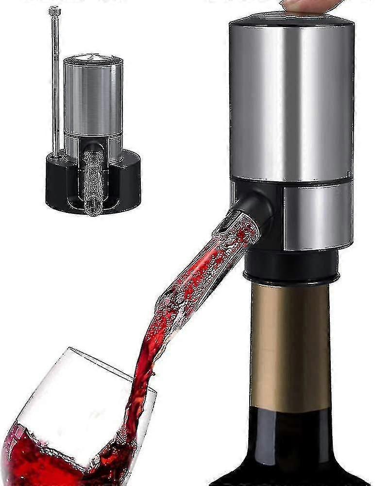 Electric Wine Aerator And Dispenser,wine Decanter Pump,rechargeable Automatic Wine Aerator Pourer Spout,one Touch Smart Wine Decanter With Storage Bas