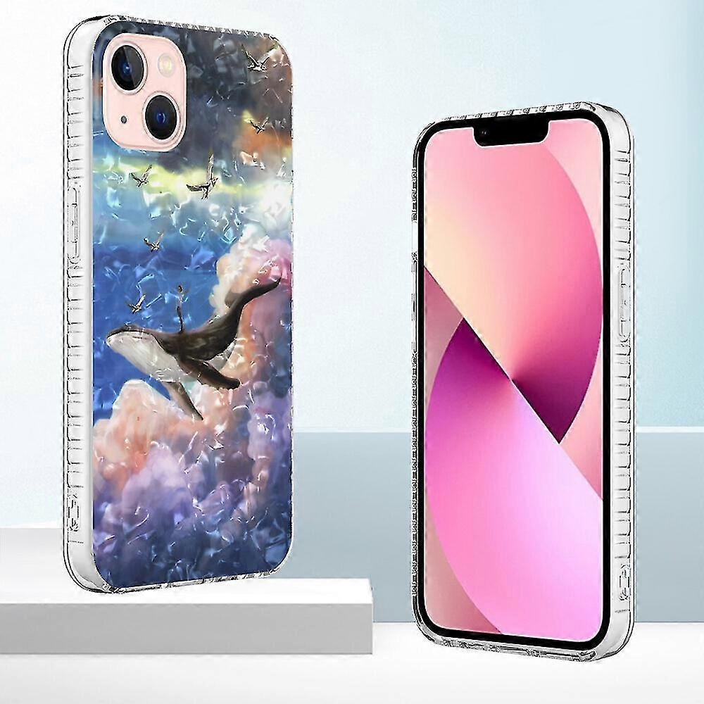 Case For Iphone 13 Bumper Soft Tpu With Hard Imd Floral Slim Clear Shockproof Pattern Phone Case - Elephant