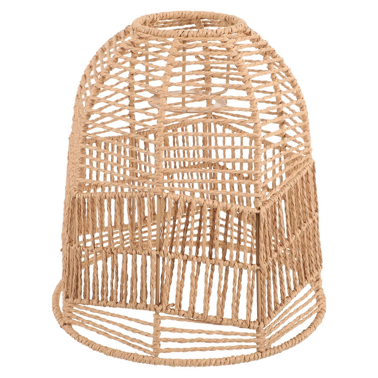 Small Lampshade E27 Base Indoor Light Cover Paper Weaving Ceiling Light Shade
