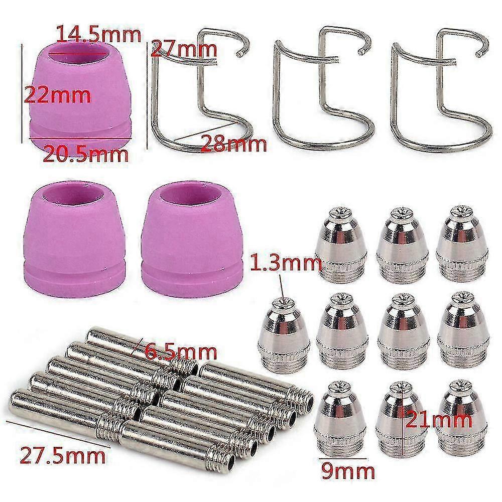 26pcs Plasma Cutter Consumables Kit Torch Nozzle