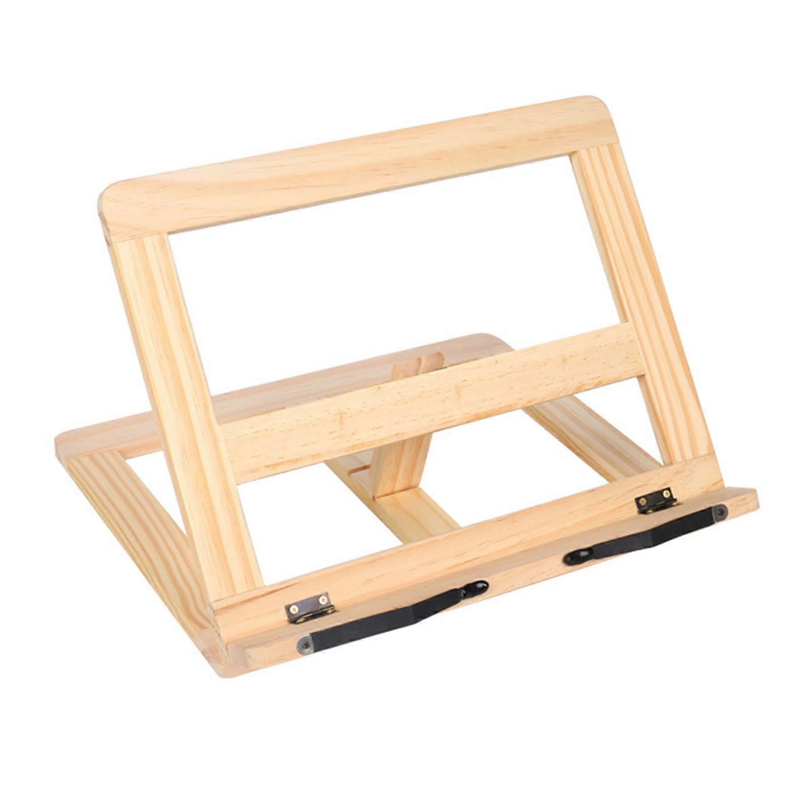 Reading Rack Widely Applications Adjustable Foldable Cross Bracing Display Wood Recipe Book Holder Stand Living Room QingHai
