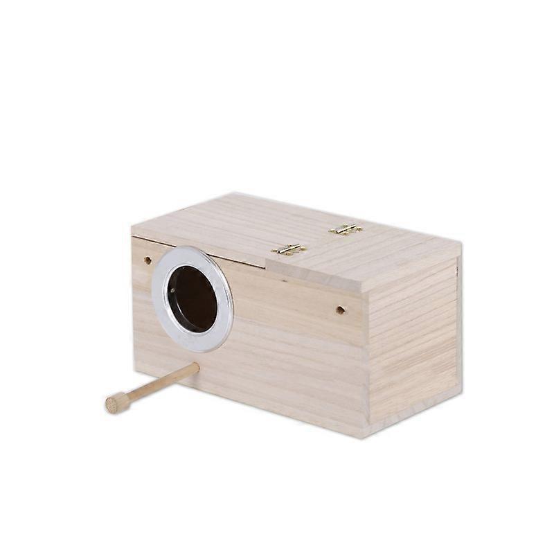 Bird Nesting Box Wooden Bird Nesting Box Parrot Nesting Box Standing Perch for Small Birds Such as