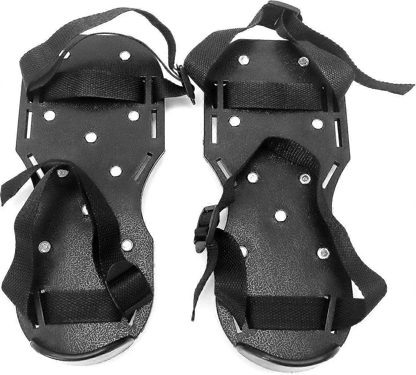 حذاء Gunite Spiked مع مسامير قصيرة 1-3 / 16 بوصة مثالية لأرضية الإيبوكسي ، التراكبات ، تركيب الغطاء ، اللون الأسود (زوج واحد)