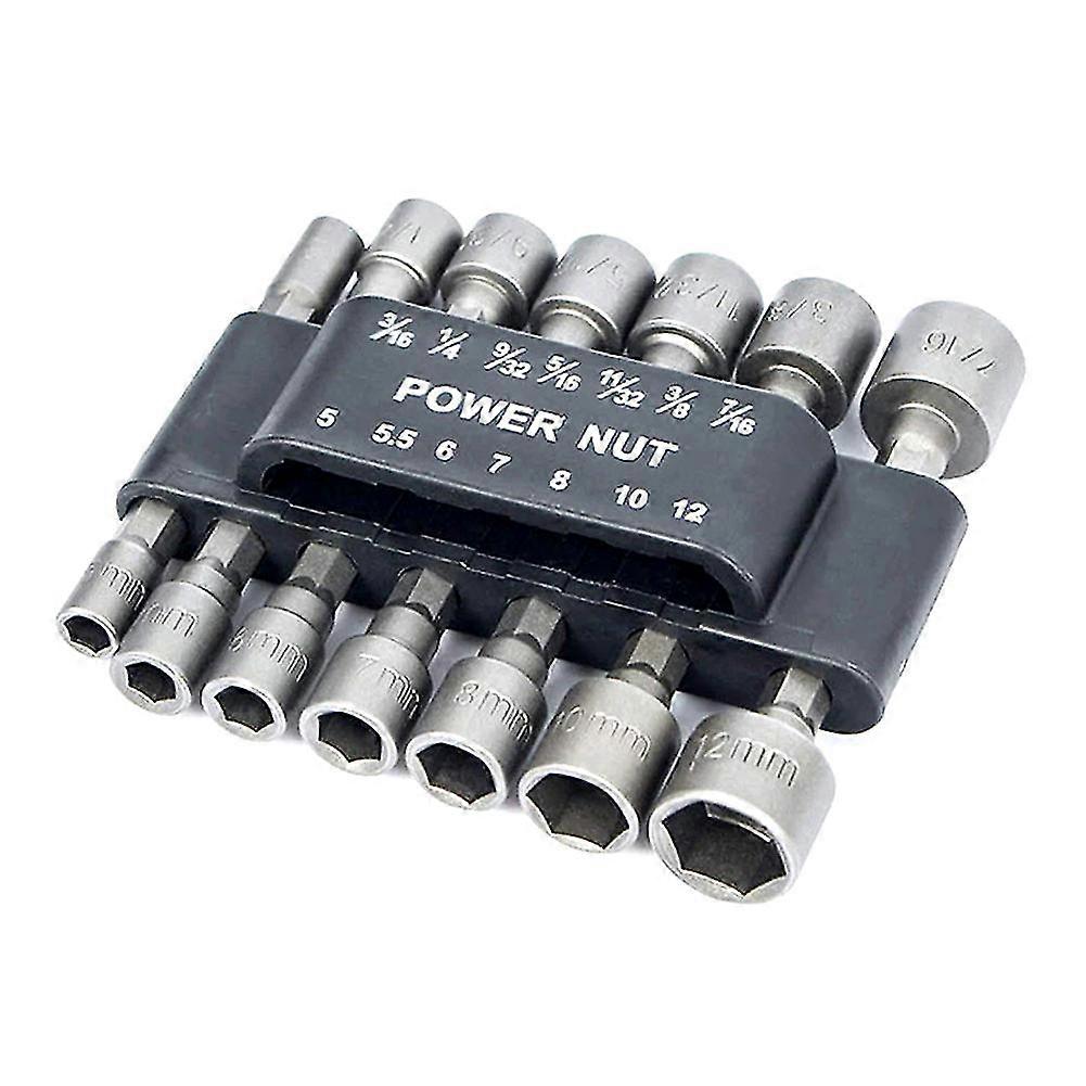 14pcs Se No Nut Setter Set Functal Hex Socket Sleeve