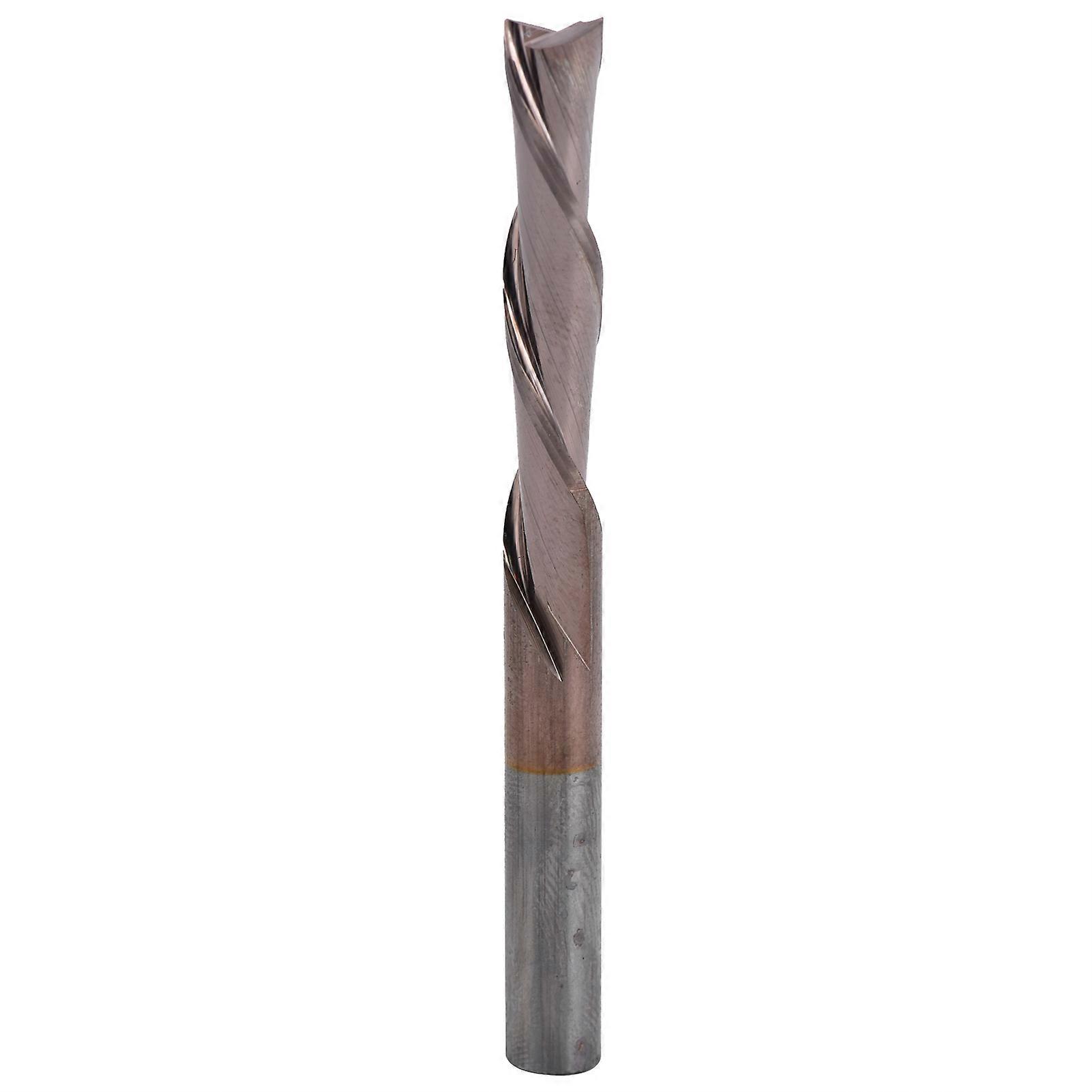 Mill Cutter Tungsten Steel CNC Router Bits Double Flute Milling Cutter for Nylon Resin ABS Acrylic PVC Processing6x6x28x65mm