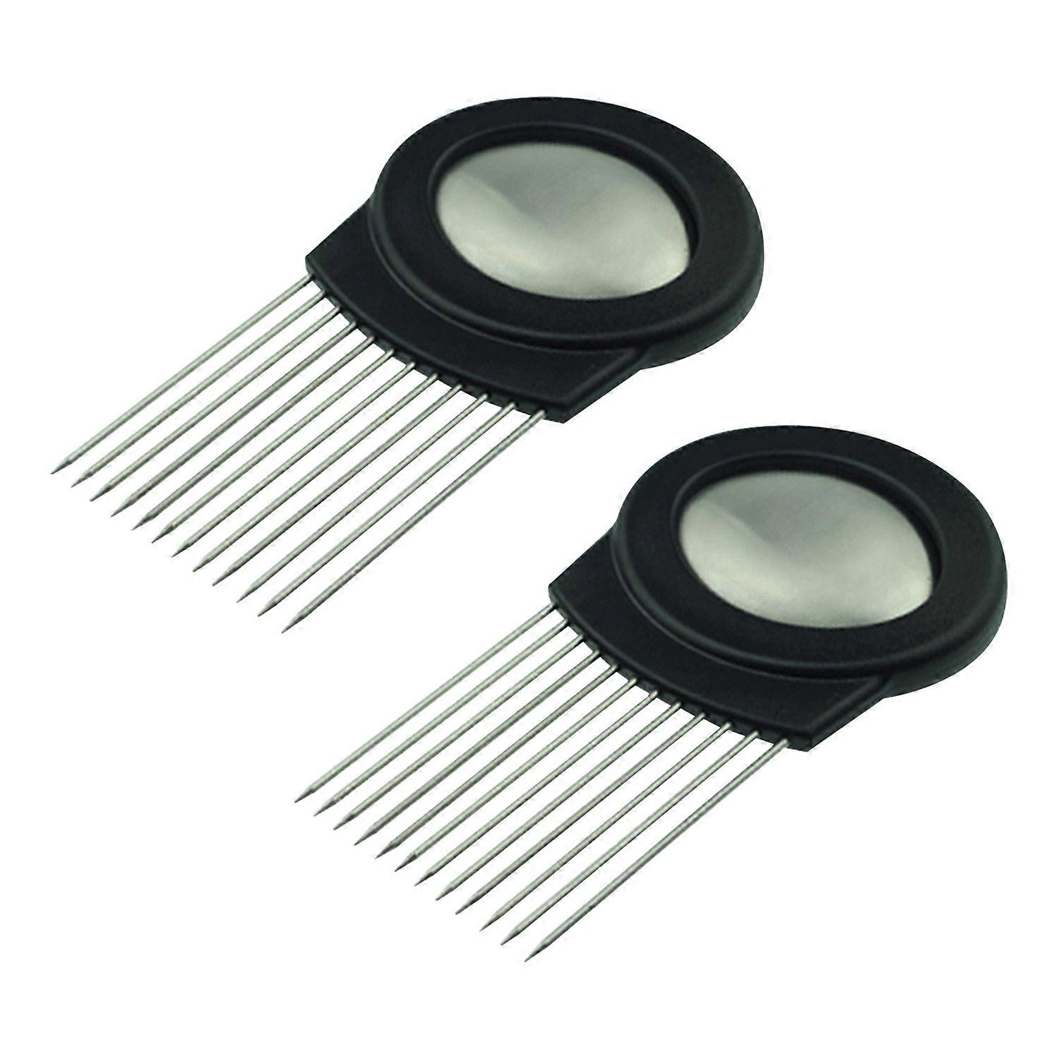 1/2Pcs Stainless Steel Onion Holder with Soap Cutter Rack Odor Remover for Hands Vegetable Slicer