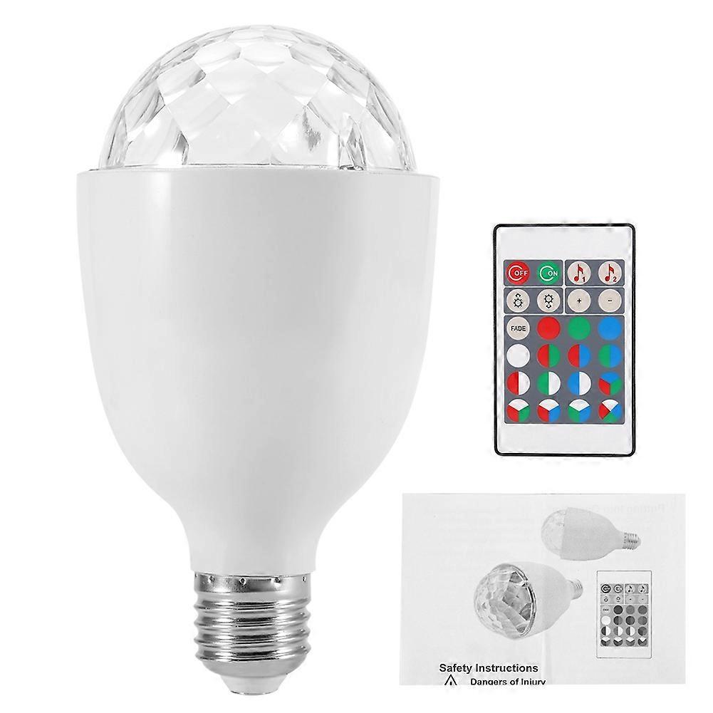 E27 RGBW LED Water Wave Ripple Disco Stage Light Lamp KTV Party 24 Button Remote Control Stage Light