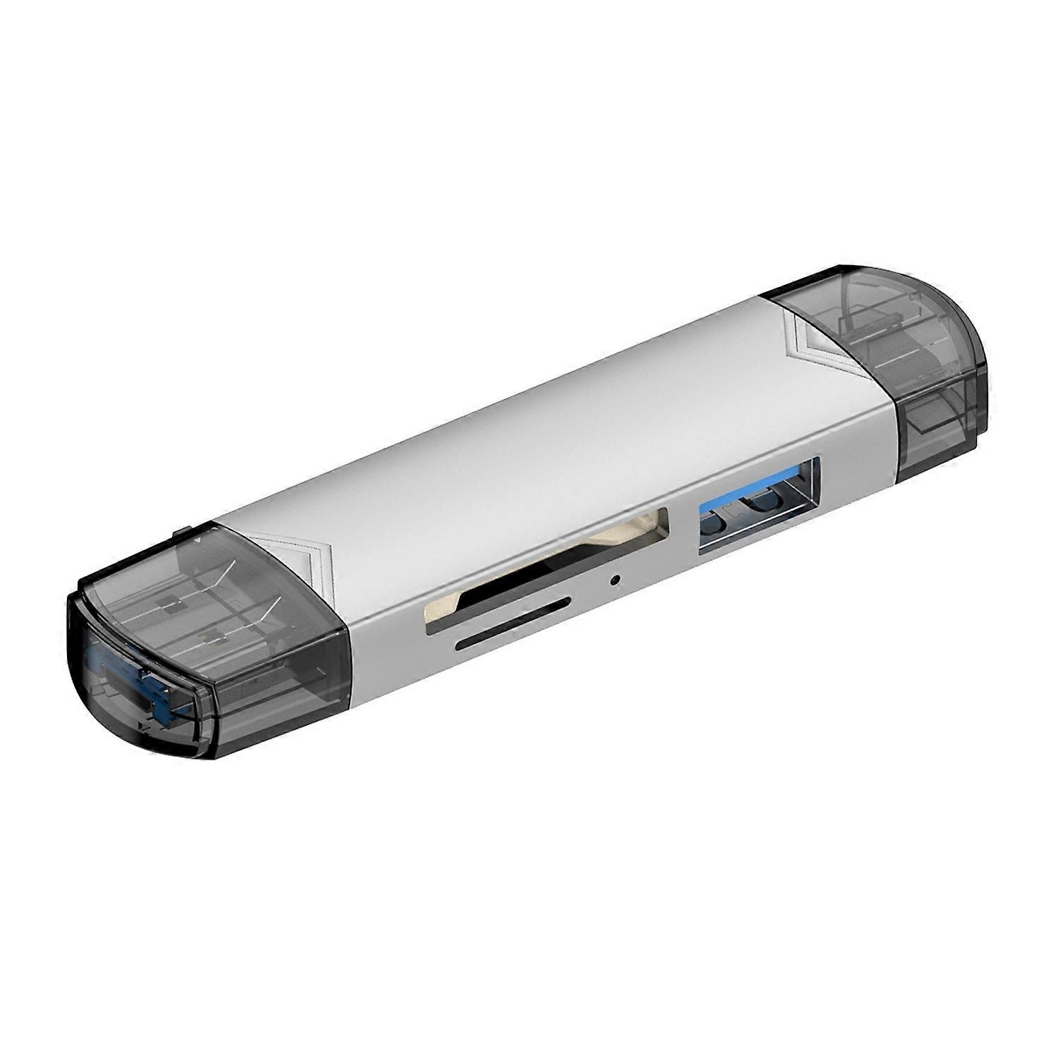 TF Card Reader Dual Card Slot Design 6-in-1 Stable Performance 5Gbps High-speed Mobile Phone