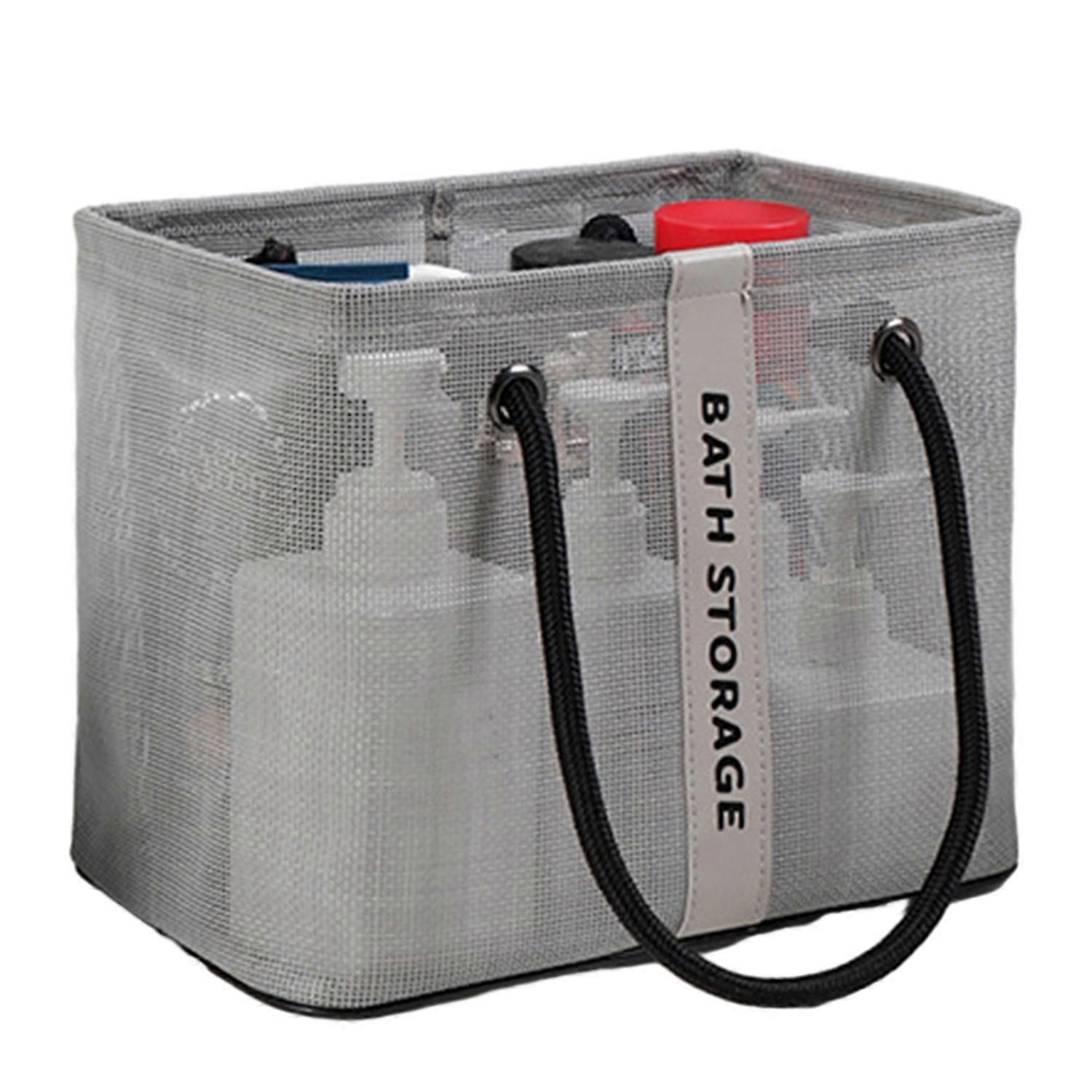 Mesh Toiletry Bag Portable Handle Quick Drying Heavy Duty Large Capacity Bathroom Shower Travel