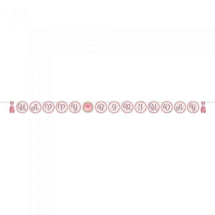 Créatif Party Ruban Ballet Chaussures Joyeux Anniversaire Bannière