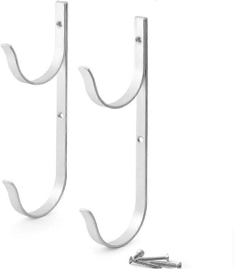 Pool Wall Mount Hanger Hooks 2 Pcs for Telescopic Pole and Skimmer Net, Heavy-Duty, Durable Plastic, Easy Installation