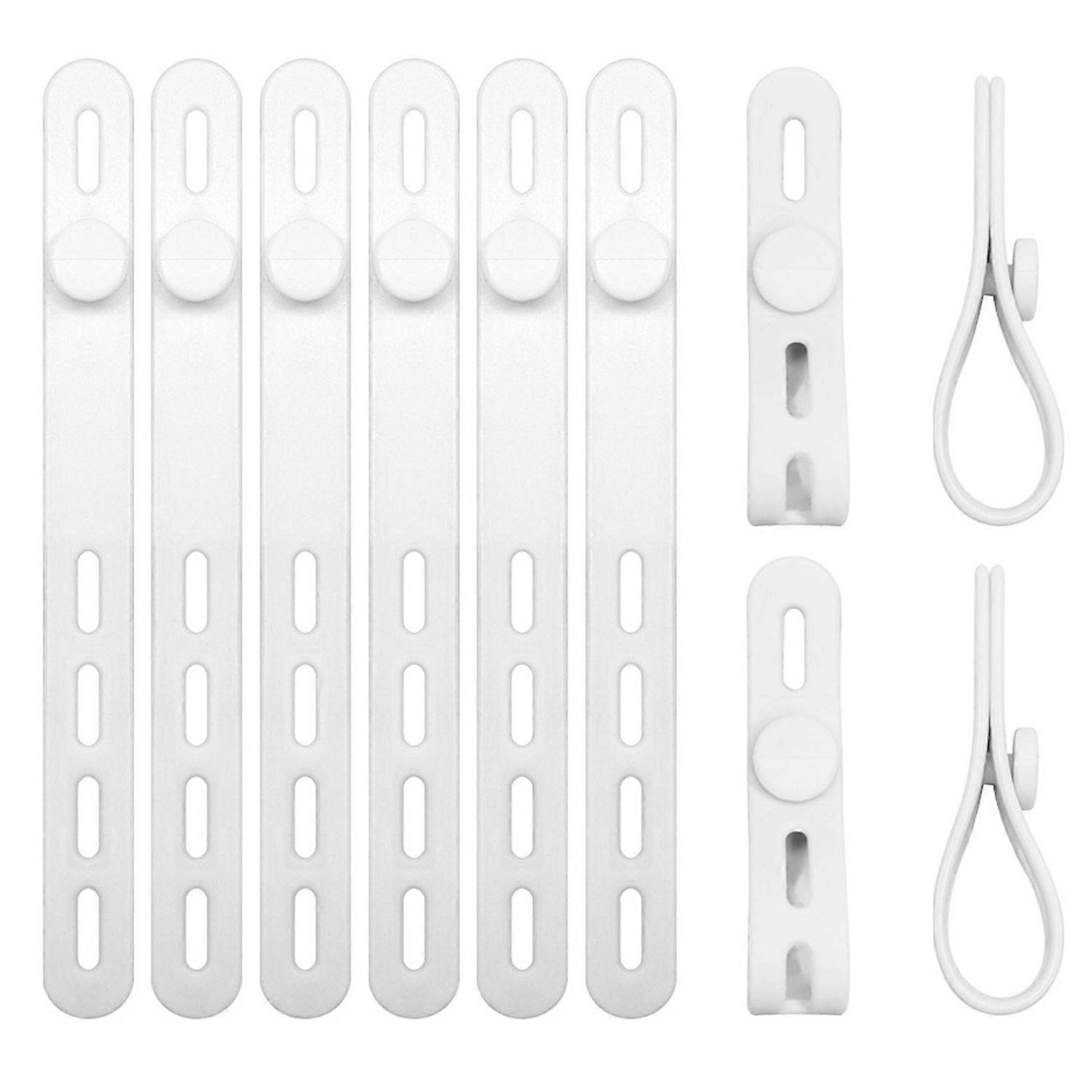 10Pcs Silicone Cable Organizer Management Ties Reusable Cord Organizer with High Elasticity