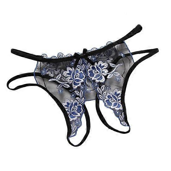 Lace Briefs See Through Open Crotch Straps erotic lingerie Floral G-string Thong
