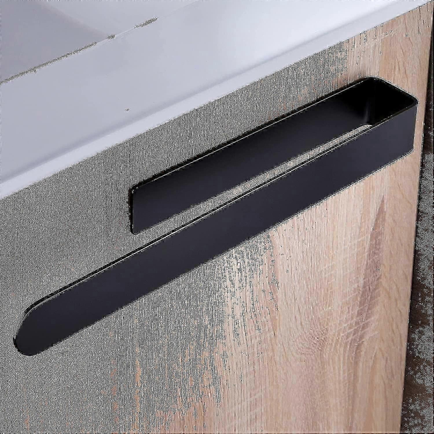 kylpyhuoneen pyyheteline ilman porausta itseliimautuva pyyheteline ruostumaton teräs 37cm musta guanguan