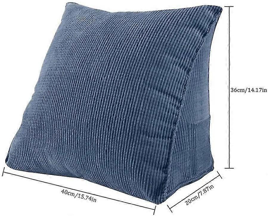 Triangle Wedge Pillow, Reading Backrest Pillow Bed Backrest Positioning Backrest Pillow For Bed Sofa Backrest Reading Office Chair Rest (15.75 14.17