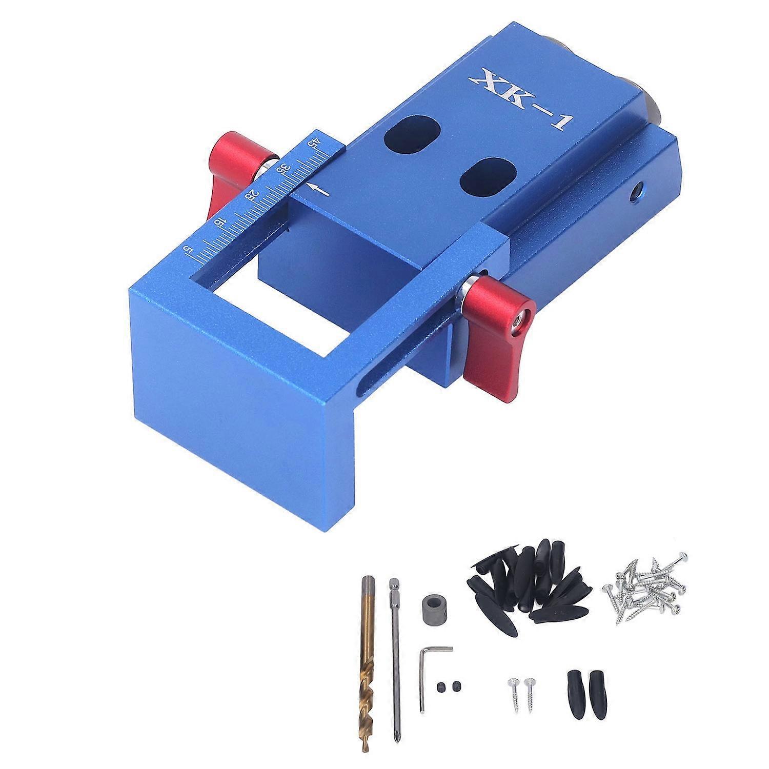 Pocket Hole Jig Aluminum Alloy Precise Scale Quick Chip Removal Woodworking Inclined Hole Fixture Po