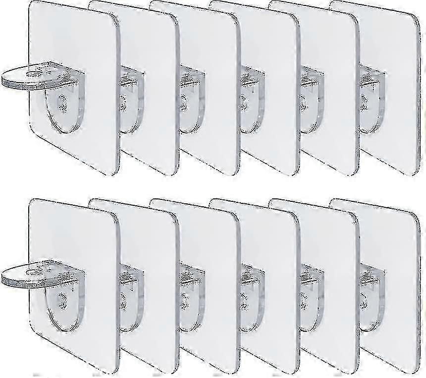 20pcs Shelf Brackets Self-adhesive Brackets For Shelf Wardrobe Glass Bracket Shelf Storage Rack