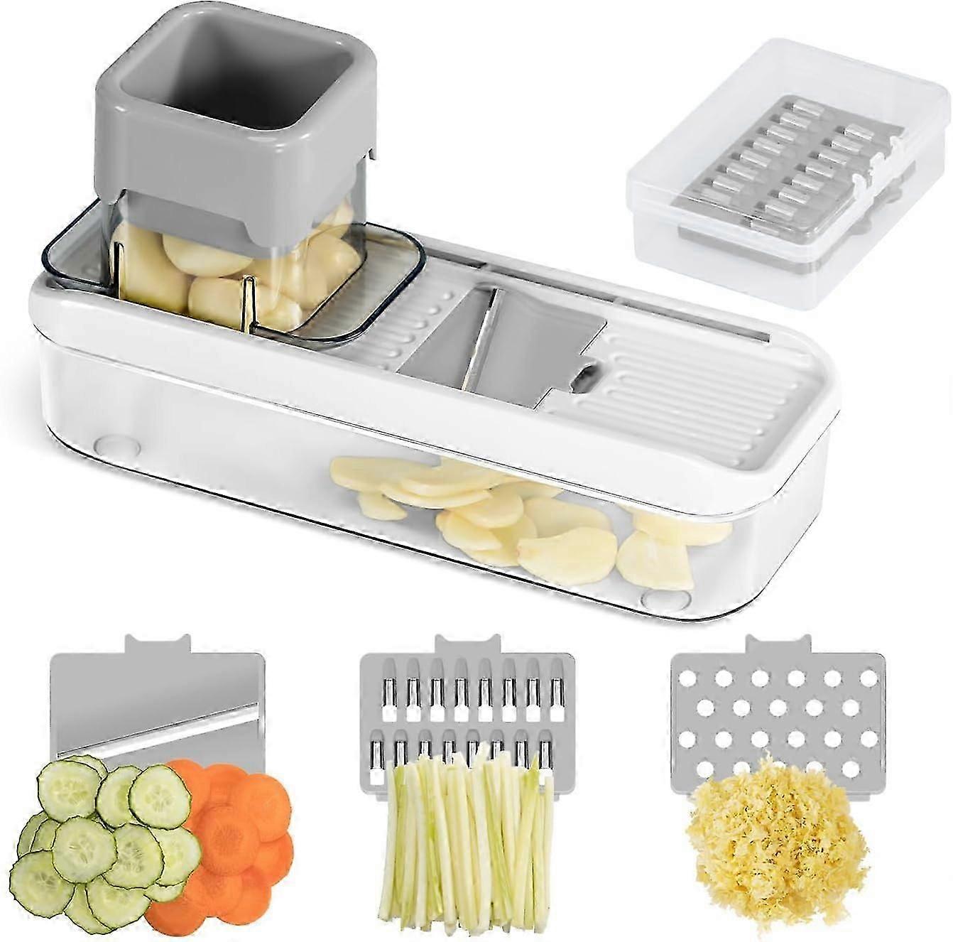 Mini Garlic Slicer Multi-Functional Mandoline Slicer Veggie Shredder Garlic