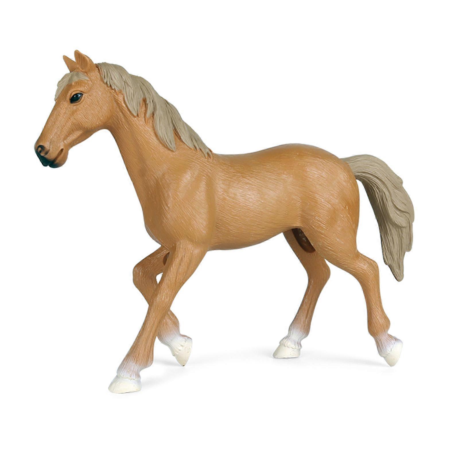 7.7’’ Statue Figure Farm Horse Model Car Decoration Replica Hobby Collections Baking Accessories Figurine for Kids 3+ Yellow