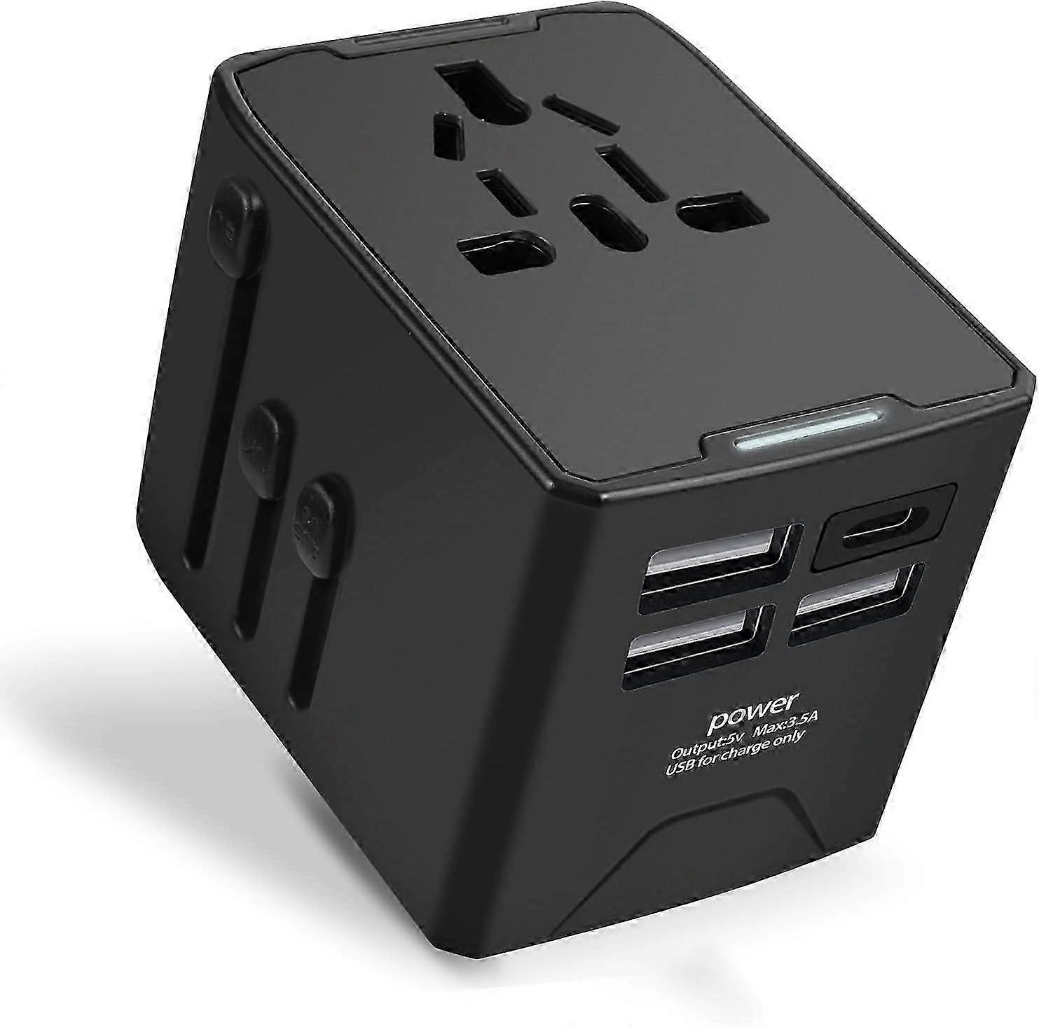 Travel Adapter Universal Plug Adapter, Universal Power Adapter with 3 USB and 1 Type C, Universal Pl