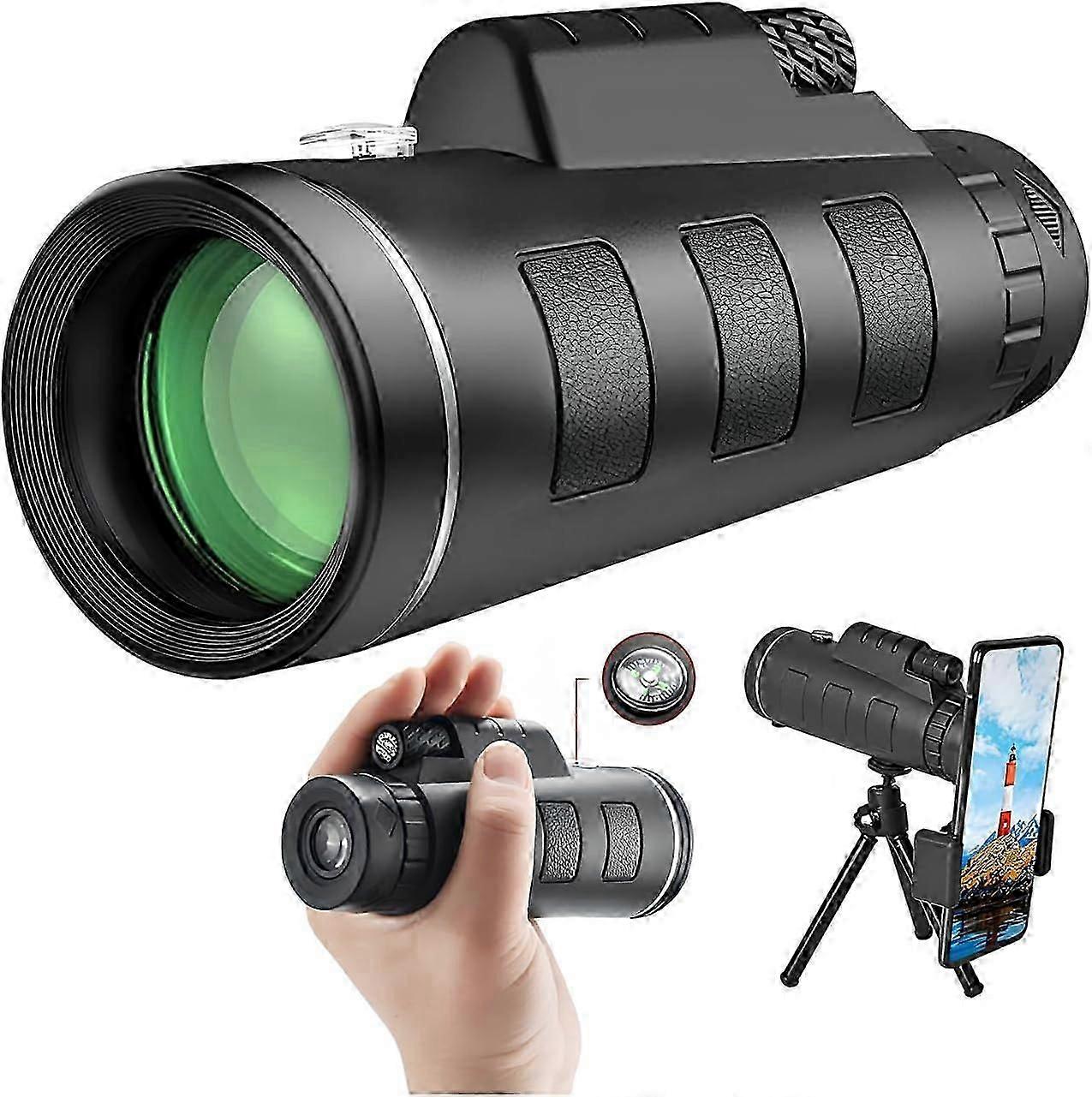 Akıllı Telefon İçin Yeni 2023 Monoküler TeleskopAkıllı Telefon Adaptörü ve Sağlam Tripodlu Yüksek Güçlü Monoküler Bak4 Prizma Monoküler Tekne/yatçılık/sp için
