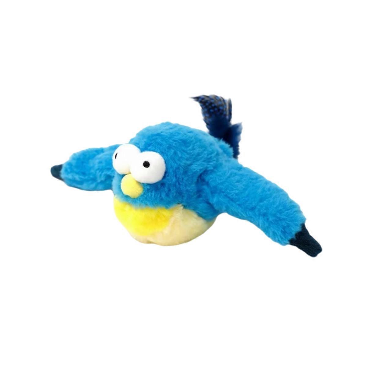 Interactive Cat Toys Rechargeable Flying Bird Cat Toy Chirping Flapping Bird(No Flying) Can Add Catnip Touch Activated