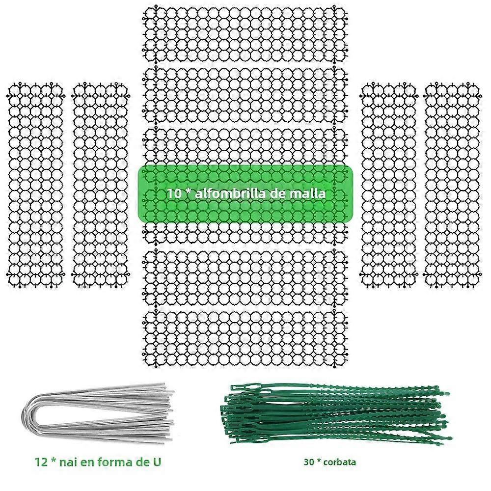 6/10Pcs Garden Cat Repellent with Anti-Slip Spike Strips Cat Repellent Matrix to Keep Cats Away from Dirt and Climbing