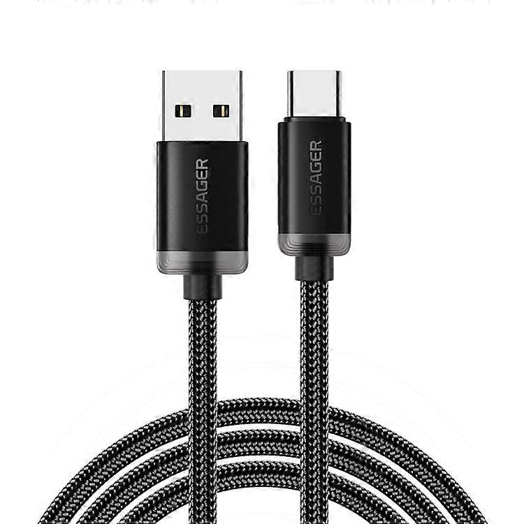 ESSAGER ES-X60 3m USB to Type-C Phone Charging Cable 3A Braided Data Cable