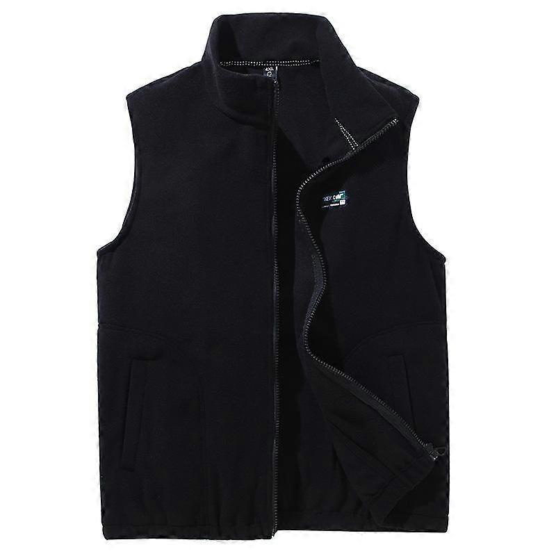 Autumn and Winter Polar Fleece Vest Men's Sleeveless Jacket Loose Large Size Plus Velvet Plus Size Thermal Vest 4XL-12XL