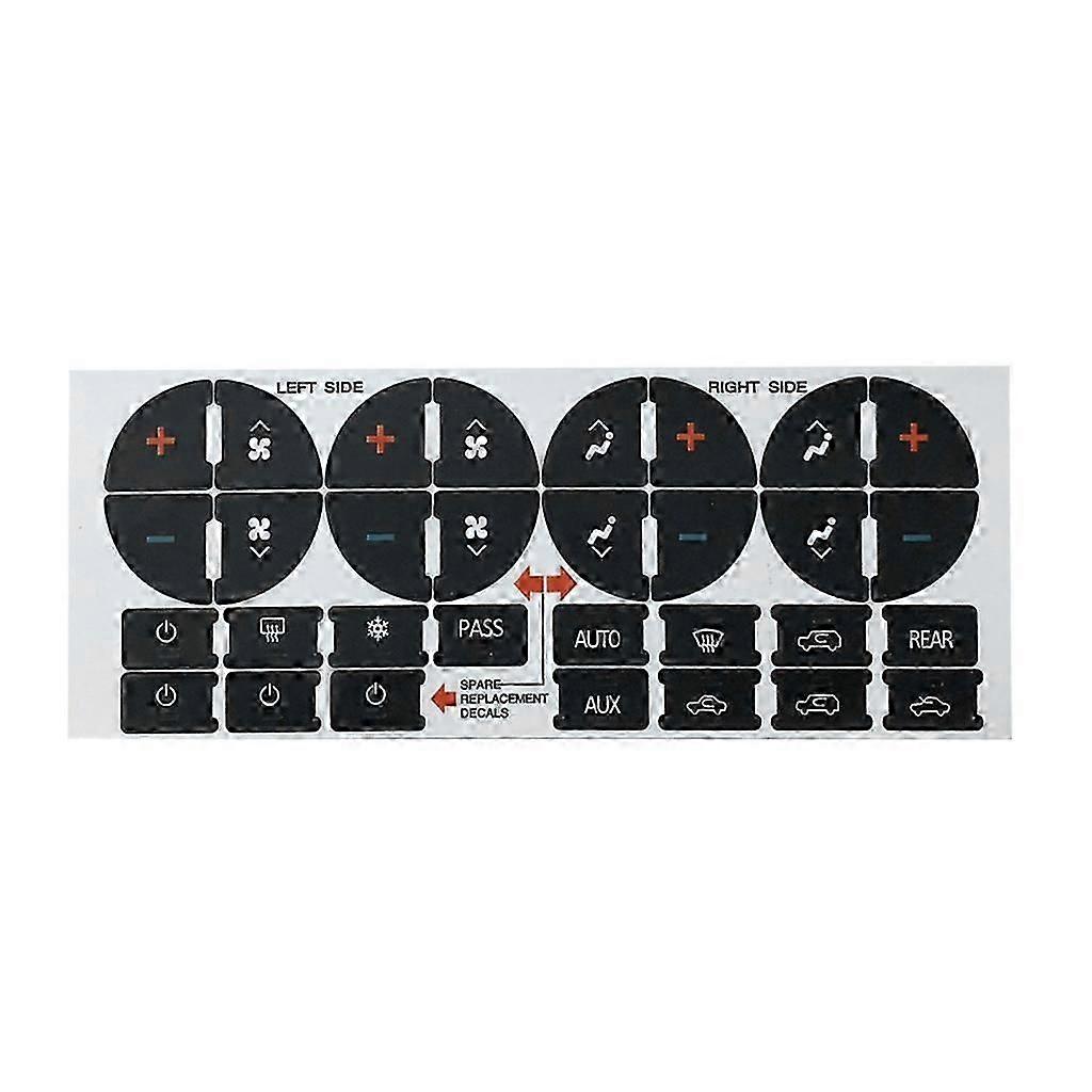 Radio Dashboard Dash-Button Repair Kit Decal Sticker Interior Decor Replacement