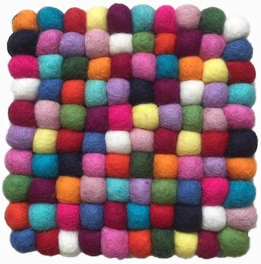 Yoga with Handmade Felt Round Pot Coasters fast