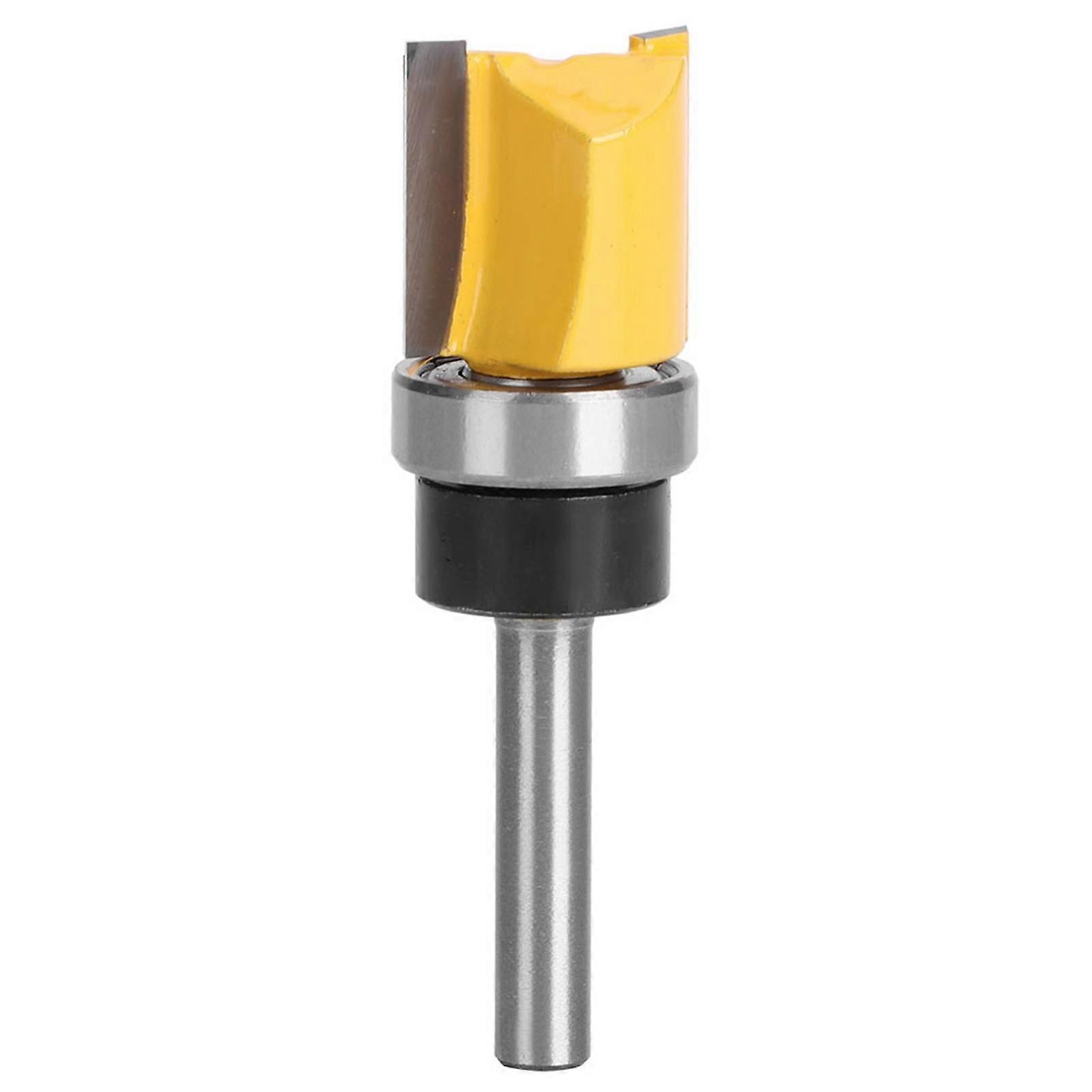 YUMILI 19mm Woodworking Cutter,1/4in Shank Woodworking Cutter Flush Trim Router Bit Straight Trimming Milling Tool 6x19x20mm