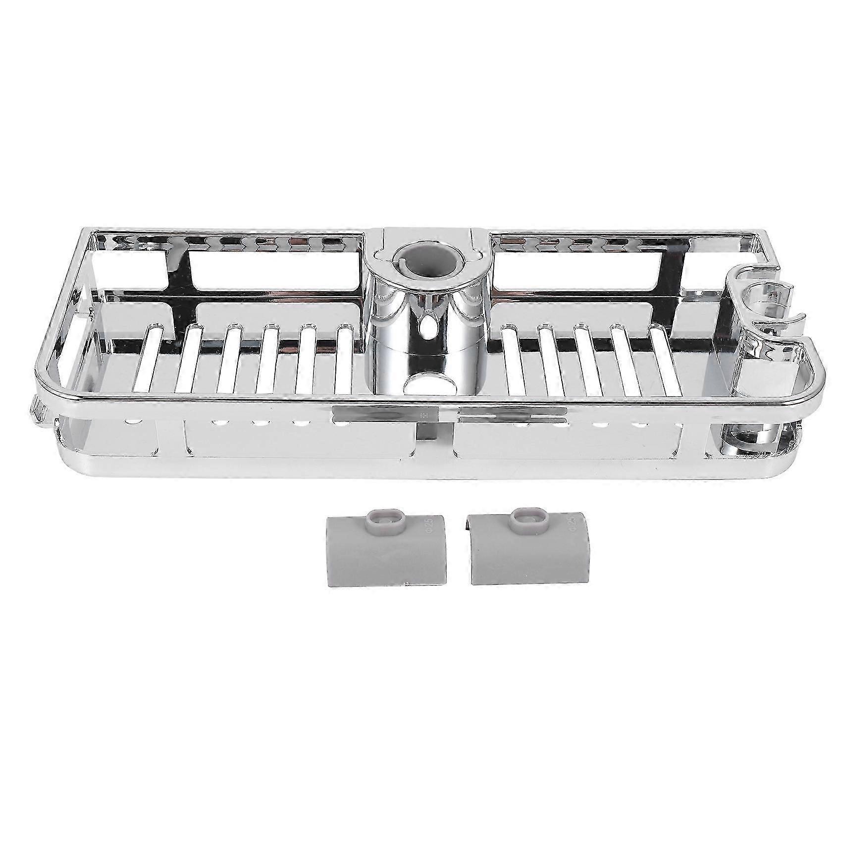 Lifting Shower Shelf Rectangle Detachable Storage Tray Rack Plastic Holder Kitchen Bathroom Accesso