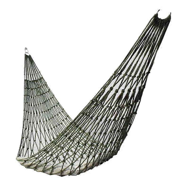 1PC Nylon Rope Meshy Hammock for Outdoor Sleeping Net Bed with Rope Portable Camping Garden Beach Yard Travel Swing Hanging Bed