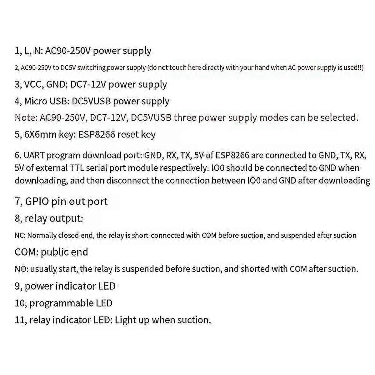 Μονάδα ρελέ ESP-07 Ενιαία μονάδα WIFI AC / DC Τροφοδοτικό ESP8266 Ανάπτυξη Διοικητικό Συμβούλιο Δευτερεύον Devel JN