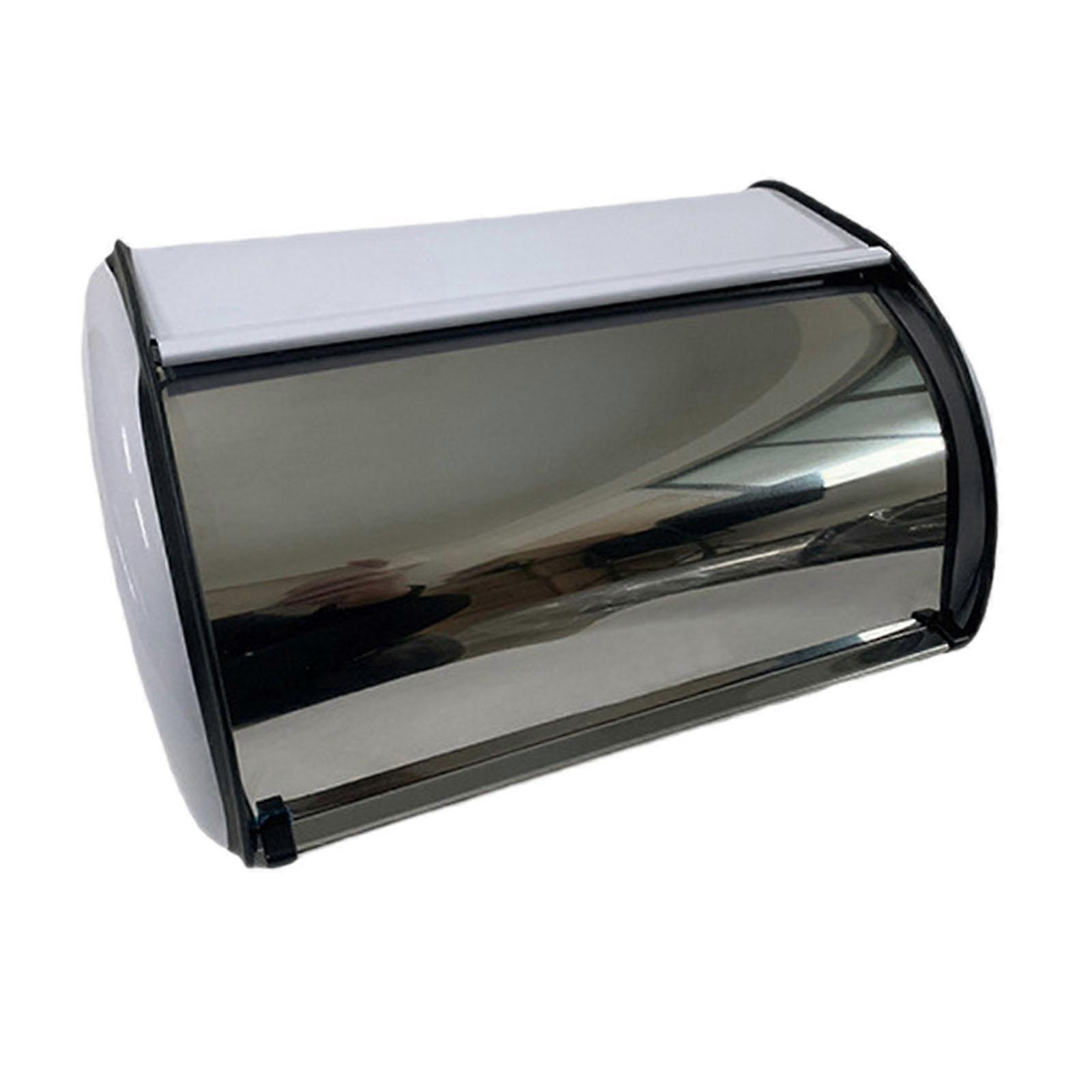 Bread Box Bread Bin with Roll Lid Bread Storage Bin Container for Kitchen
